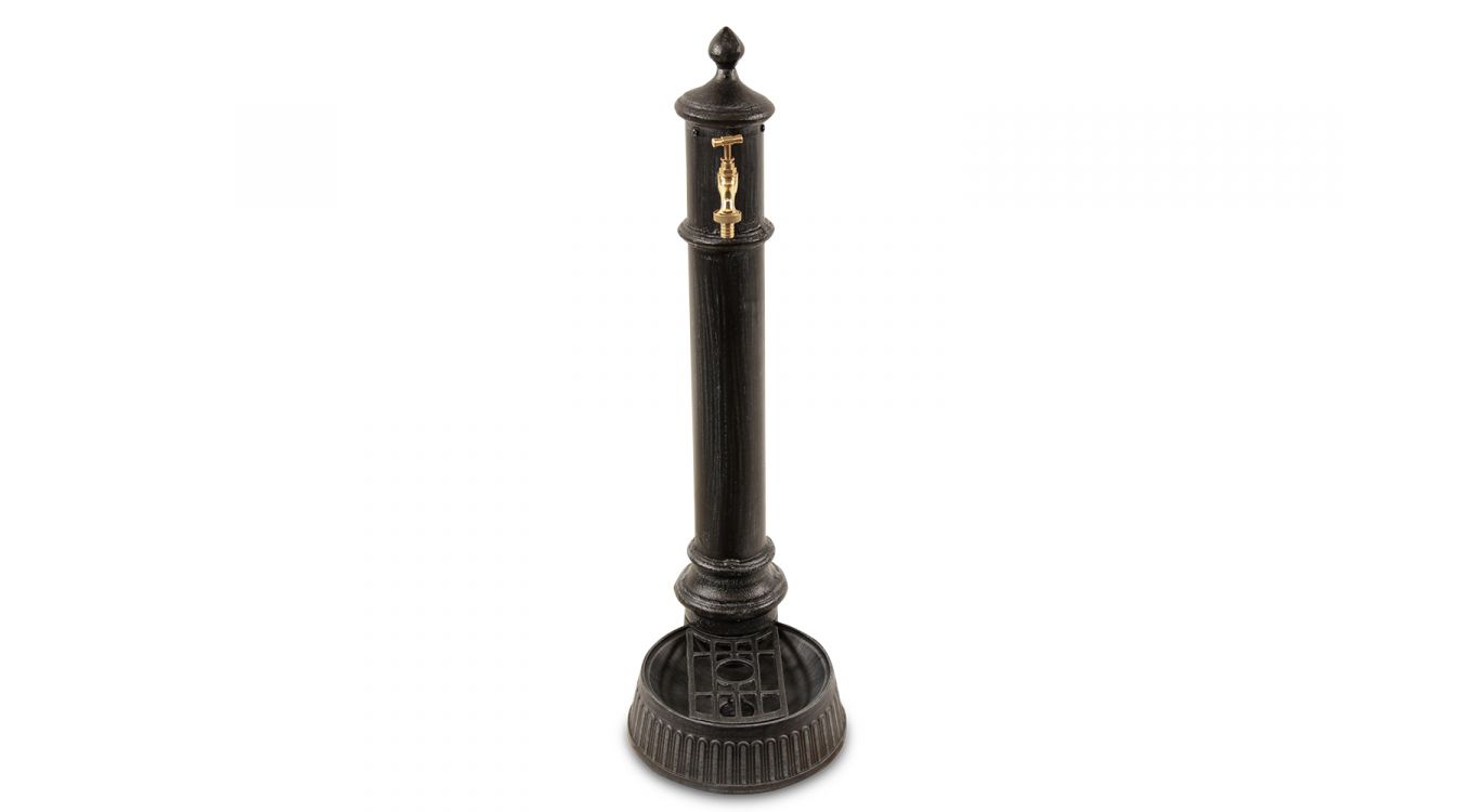 Fontaine de jardin aluminium-métal gris 26x32x82cm