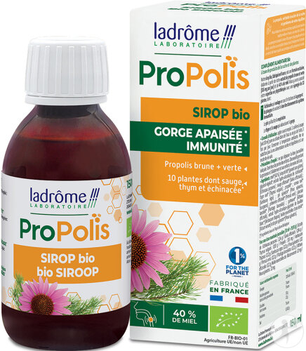 Ladrôme ProPolis Sirop Bio Respiration Et Gorge Irritée Flacon 150ml