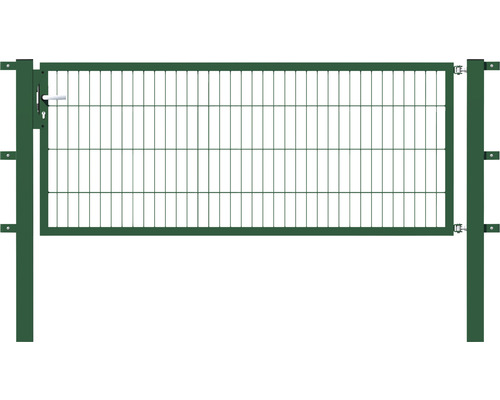 Enkele poort ALBERTS Flexo 200 x 80 cm 6/5/6 kader 40x40 incl. palen 8 x 8 cm groen