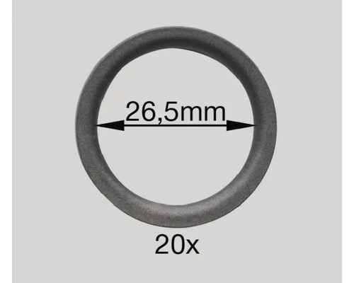 Gordijnring met haak voor Cap-edelijzer-borstel Ø 16/19 mm 10 st.