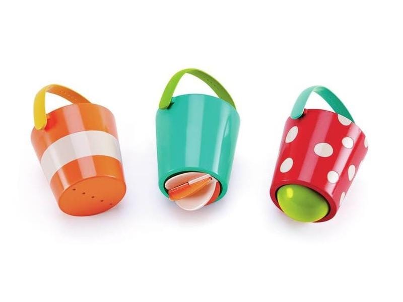 Hape Badespielzeug Buntes Eimer-Set Wasserspielzeug