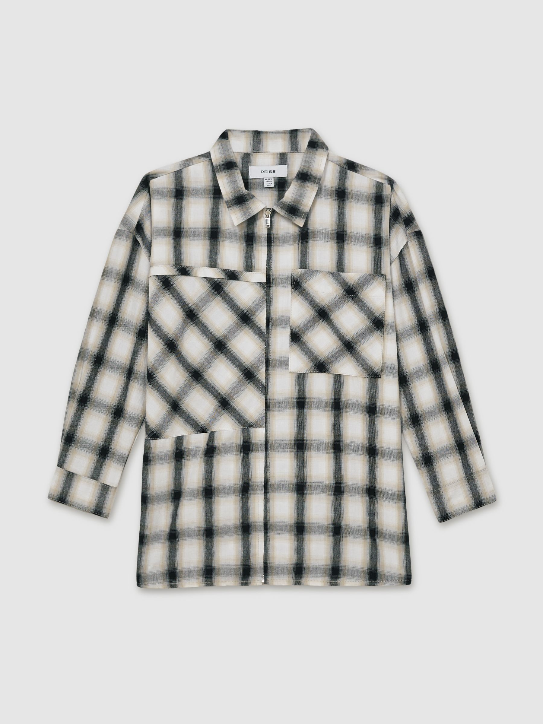 Reiss Ulla 100% Cotton Oversized Check Shirt