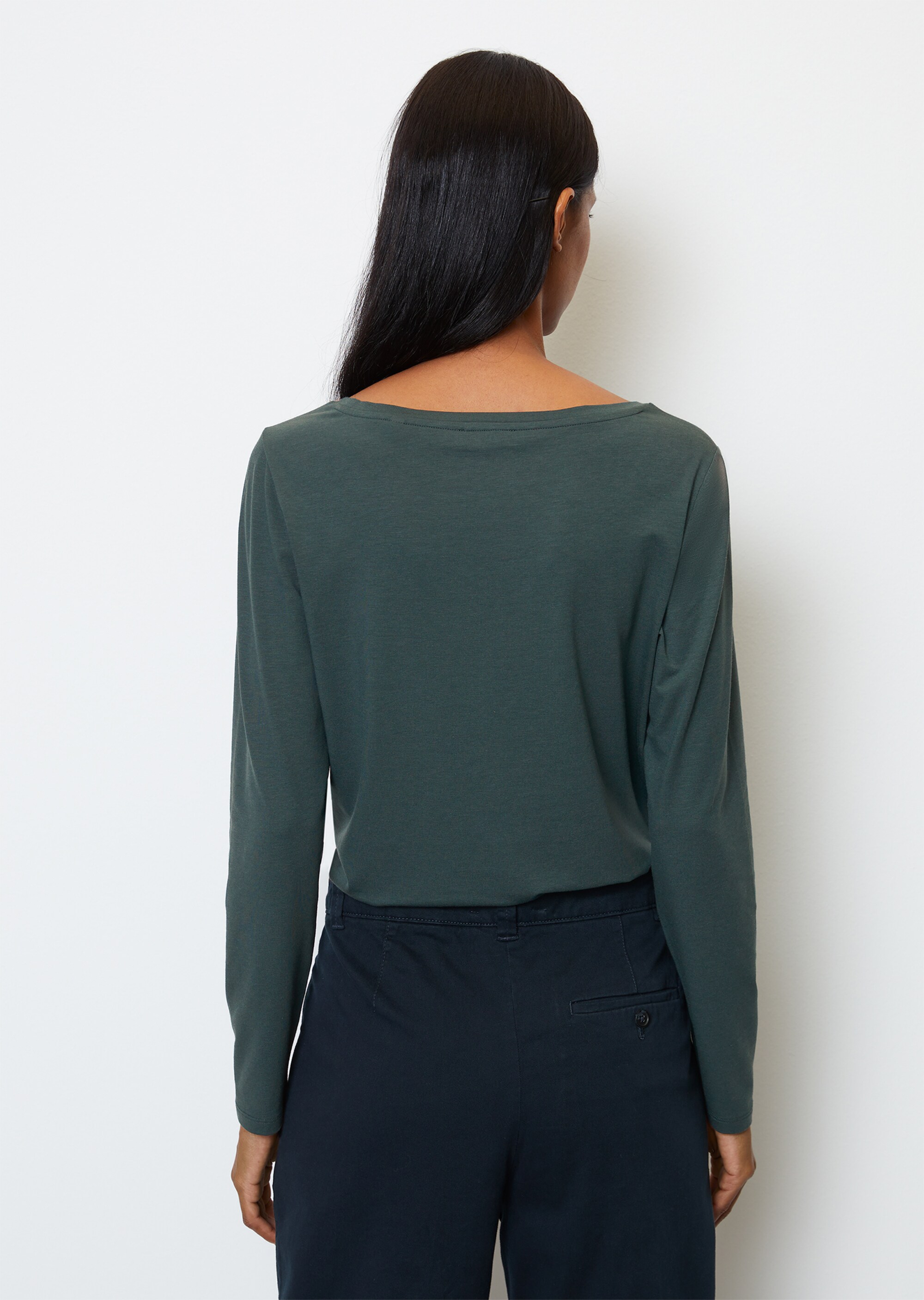 Longsleeve regular aus TENCEL™ Modal-Baumwolle-Mix
