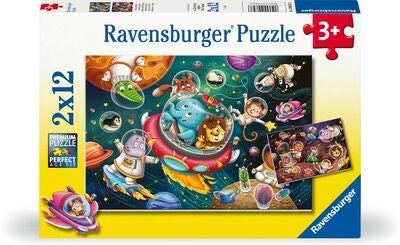 Ravensburger Dyr I Verdensrommet Puslespill 2x12 Brikker