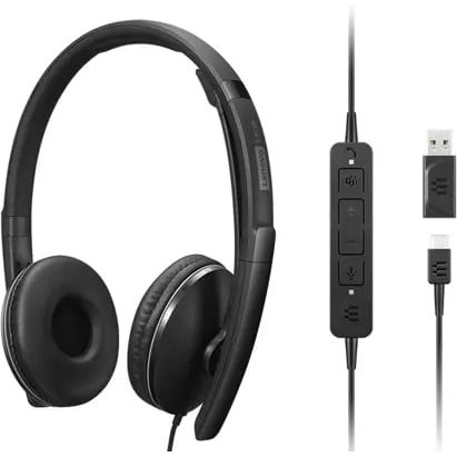 Lenovo 4XD1M45627 casque Avec fil Arceau USB Type-C Noir