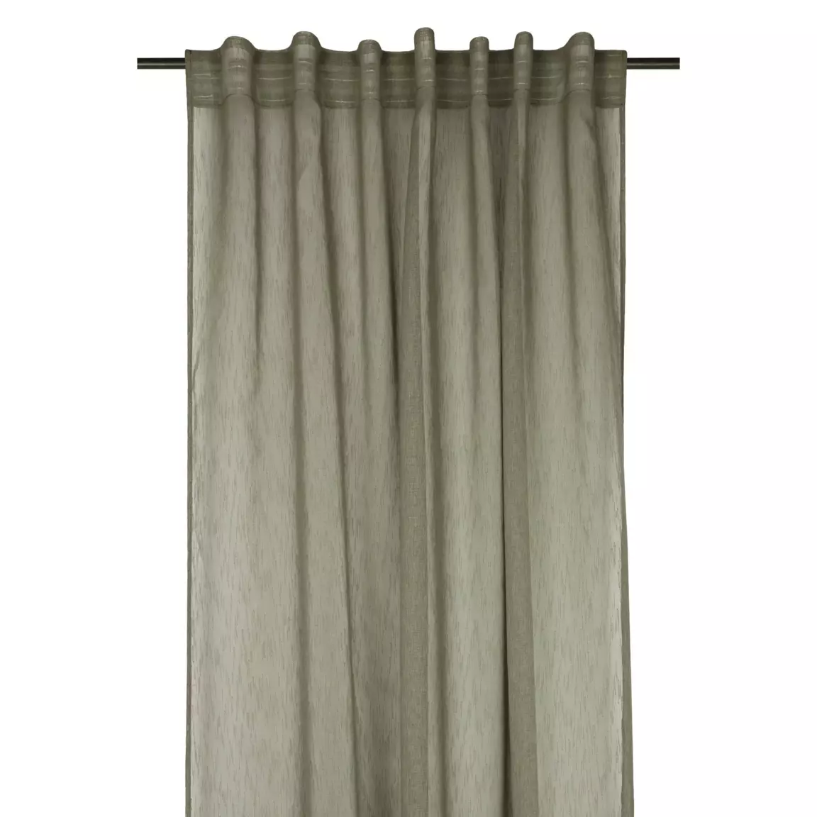 Voilage galon fronceur (140 x 260 cm) Derby Vert kaki