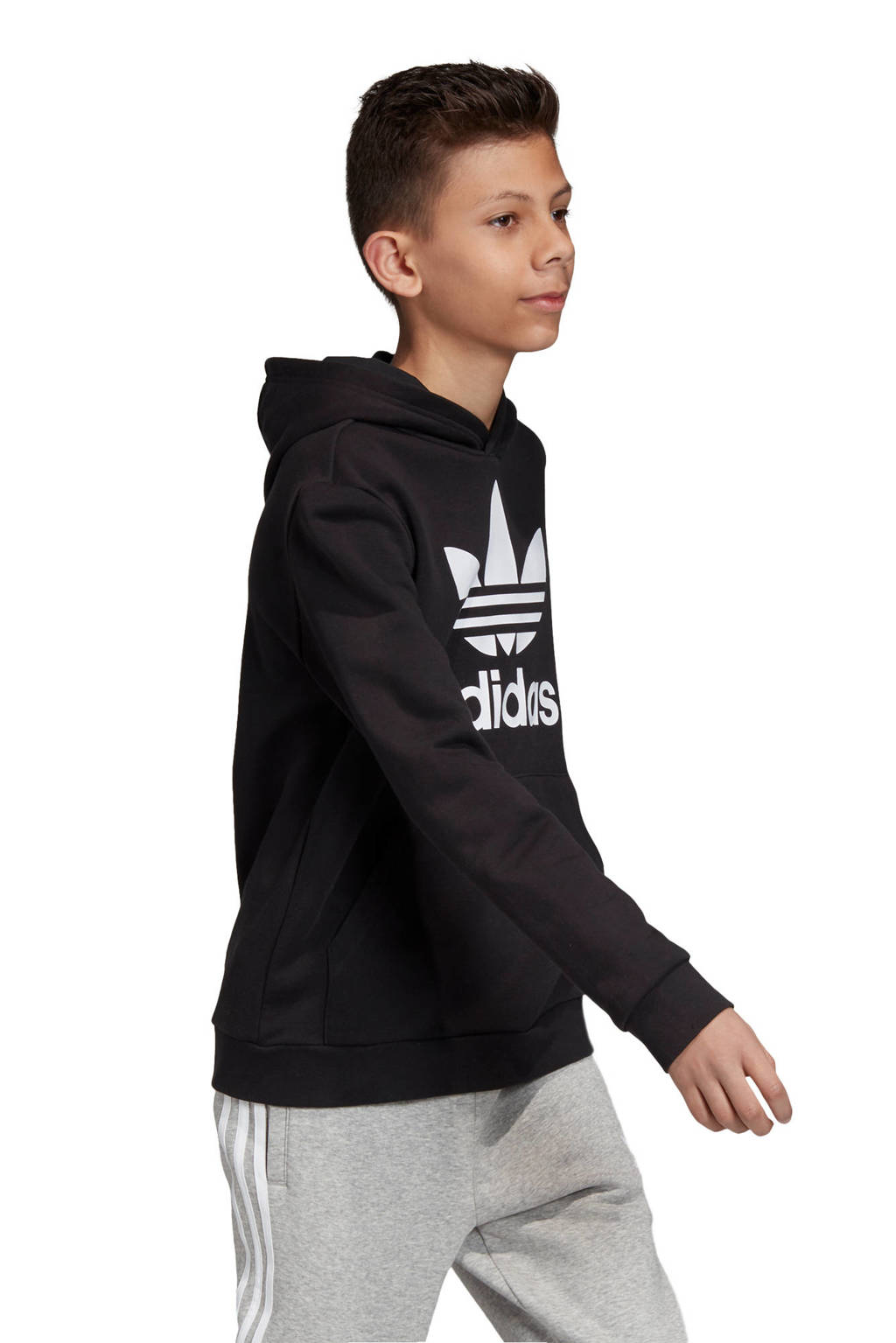 adidas hoodie Trefoil zwart/wit