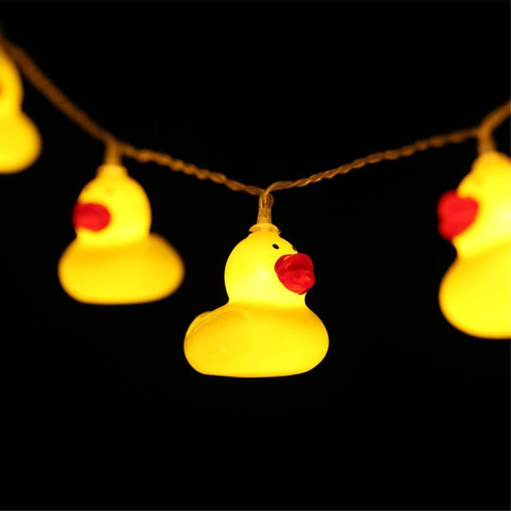 (1.5m) 10 LED's Deko Lichterkette Enten Beleuchtung (Batteriebetrieben) - Warmweiss