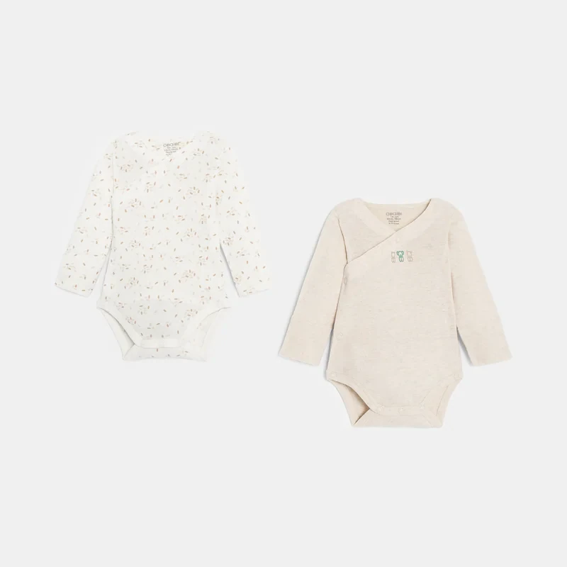 Body évolutif rose naissance (lot de 2) Blanc