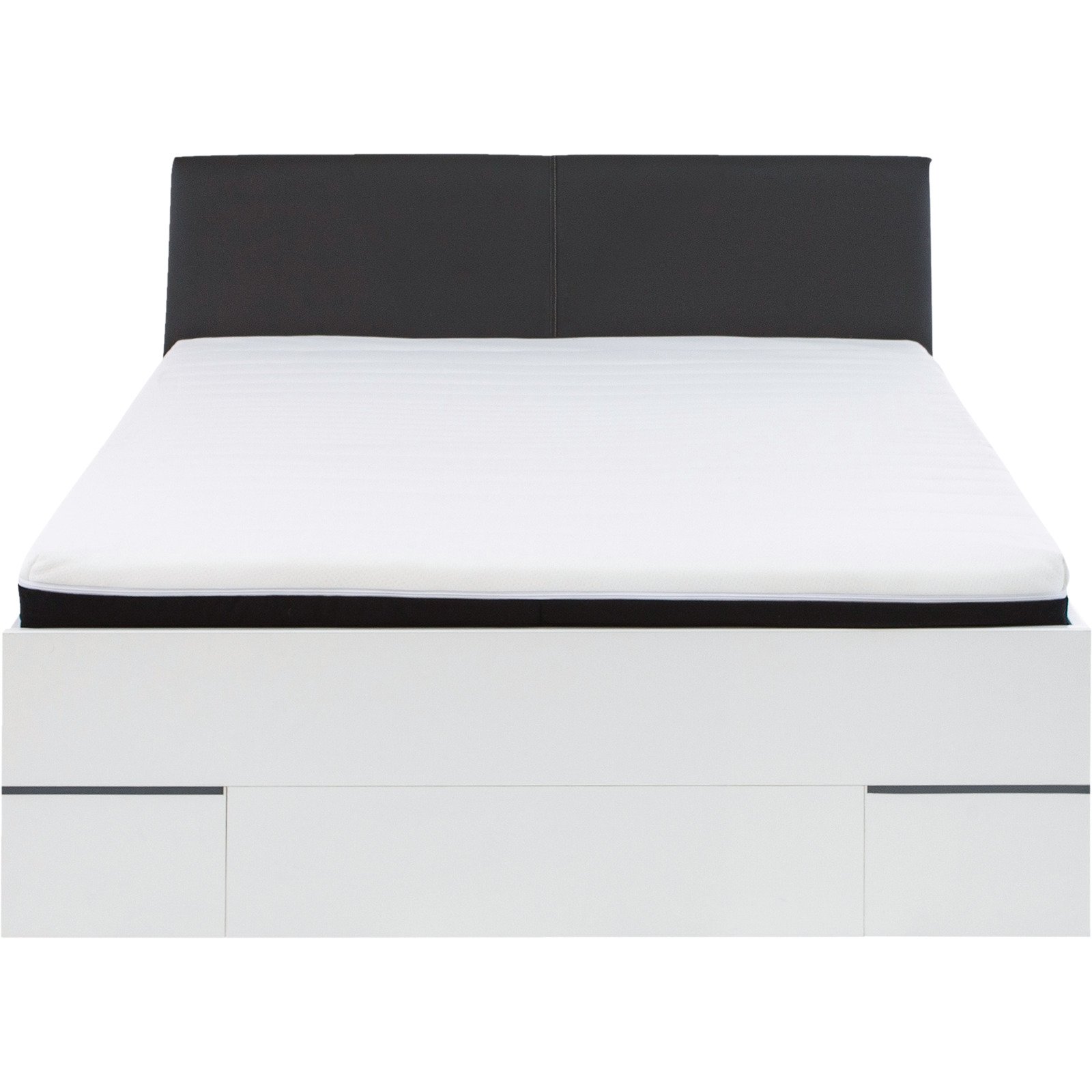 Futonbett Lena Dekor weiss 140 x 200 cm