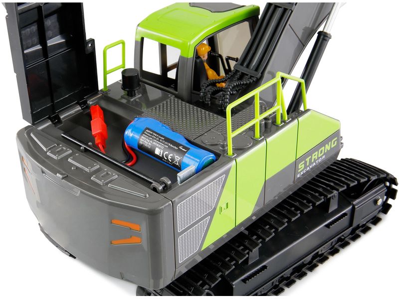 Amewi Kettenbagger G071E RTR, 1:18 Funktionsfähiger Kettenbagger im Massstab 1:14