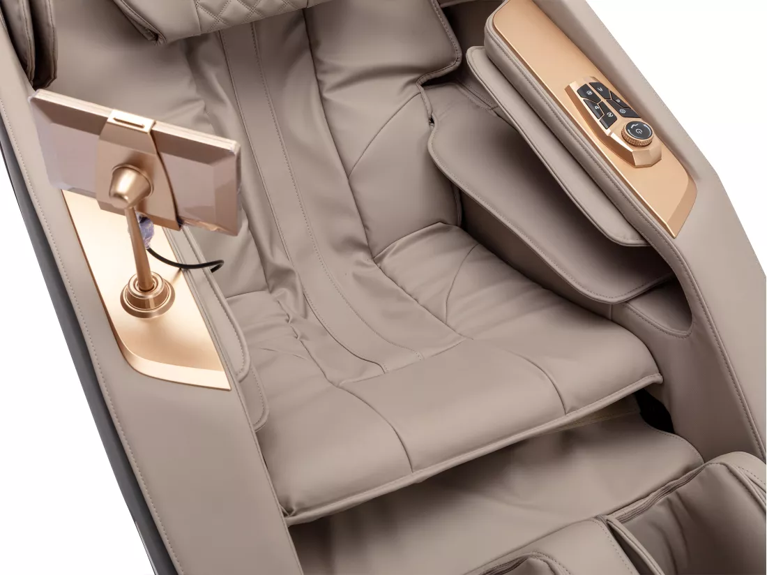 Fauteuil massant en simili -Système zero gravité - Beige - MOWATA