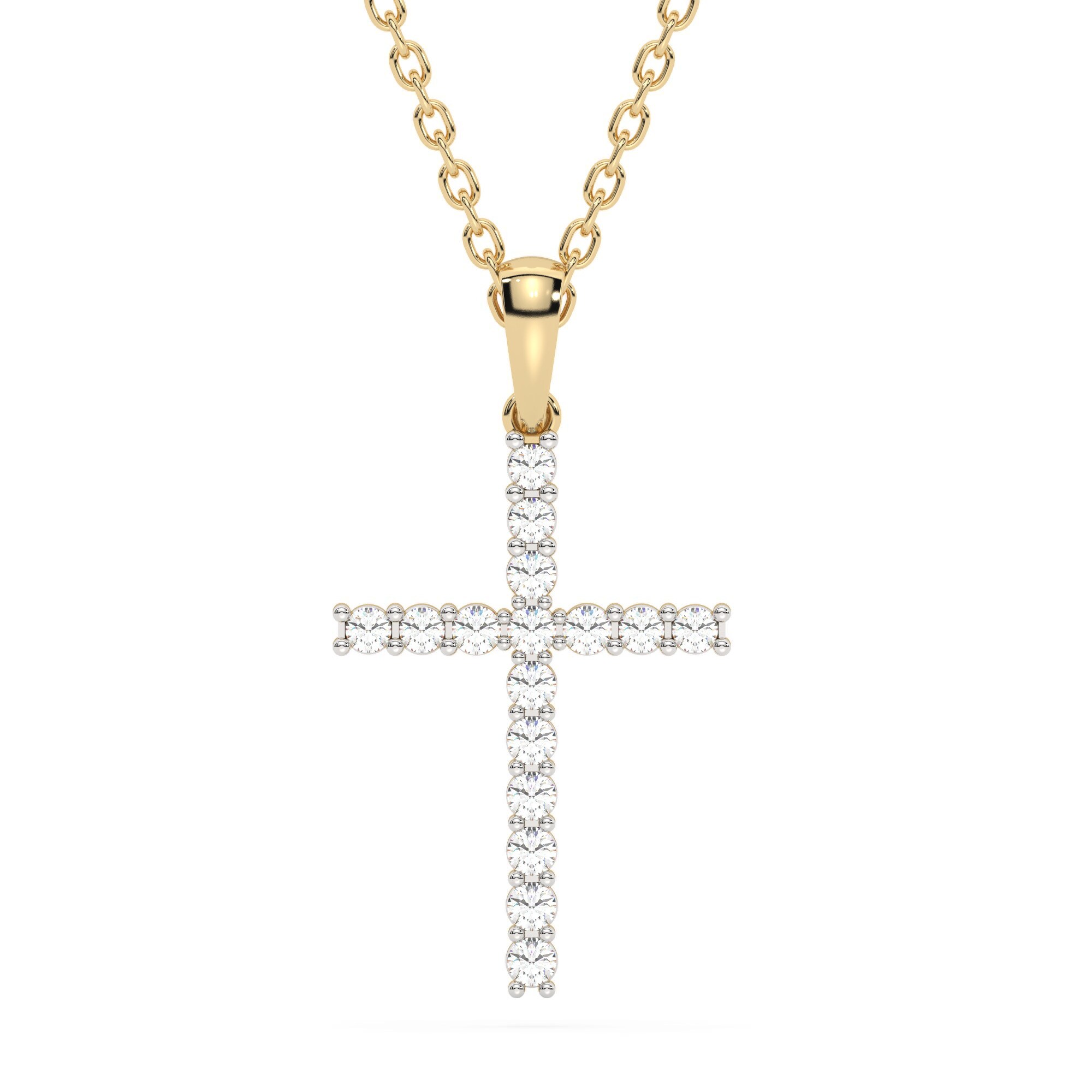 Diam Addict Halskette 585 Gelbgold mit 16 im Labor gezüchteten Diamanten