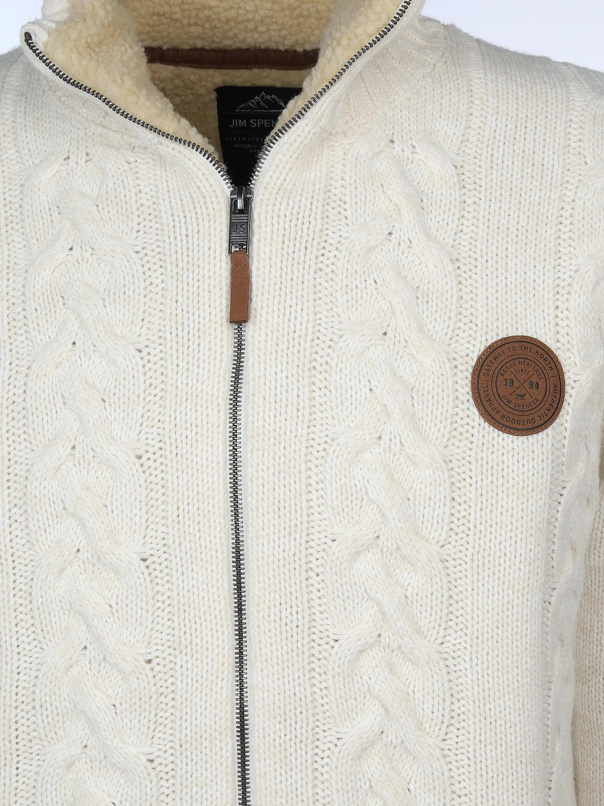 Herren Strickjacke wattiert im Norwegermuster