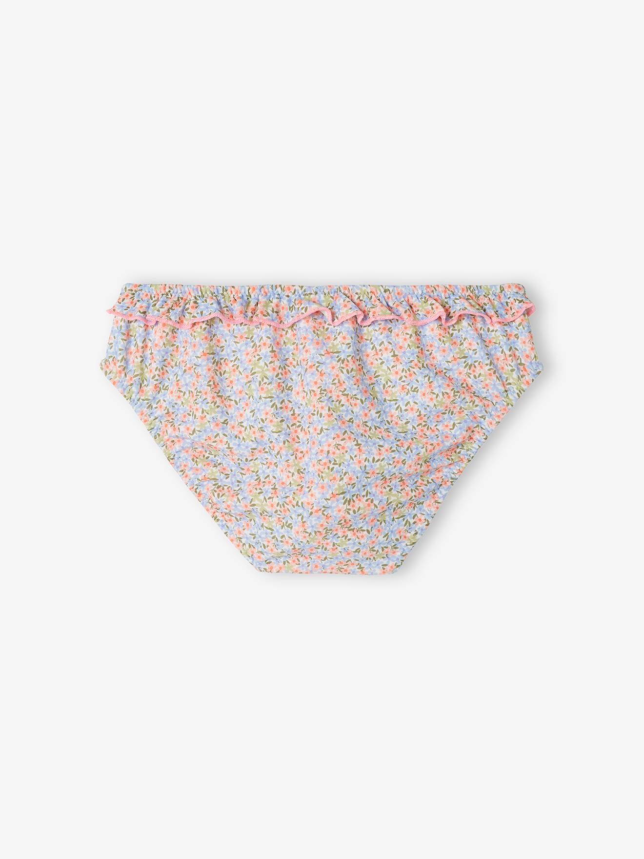 Calcinha de biquíni rosa estampada para bebê
