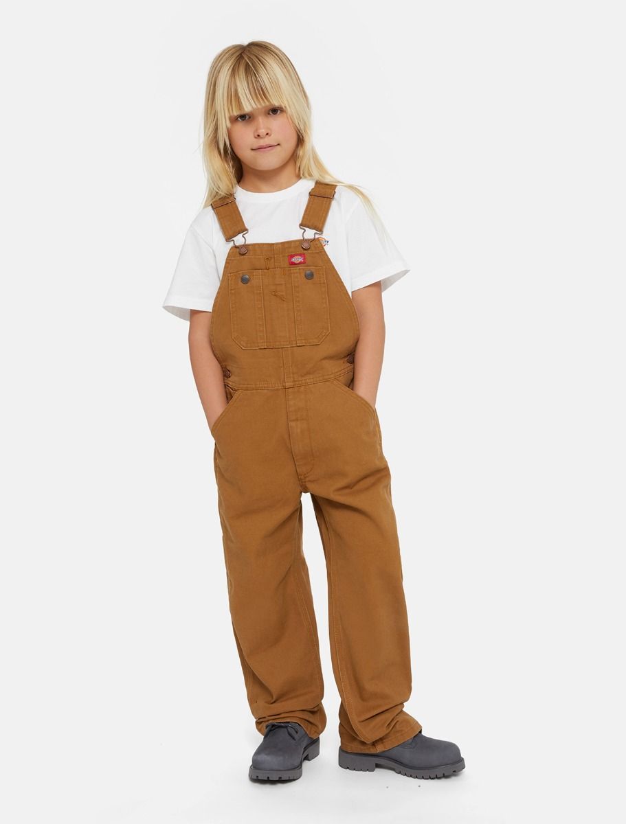 Dickies Youth Duck Bib Rinsed Brown Duck