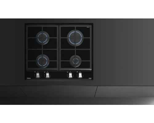 TEKA 60 x 51 mm glaskeramische gaskookplaat met 4 kookzones GZC64300XBN