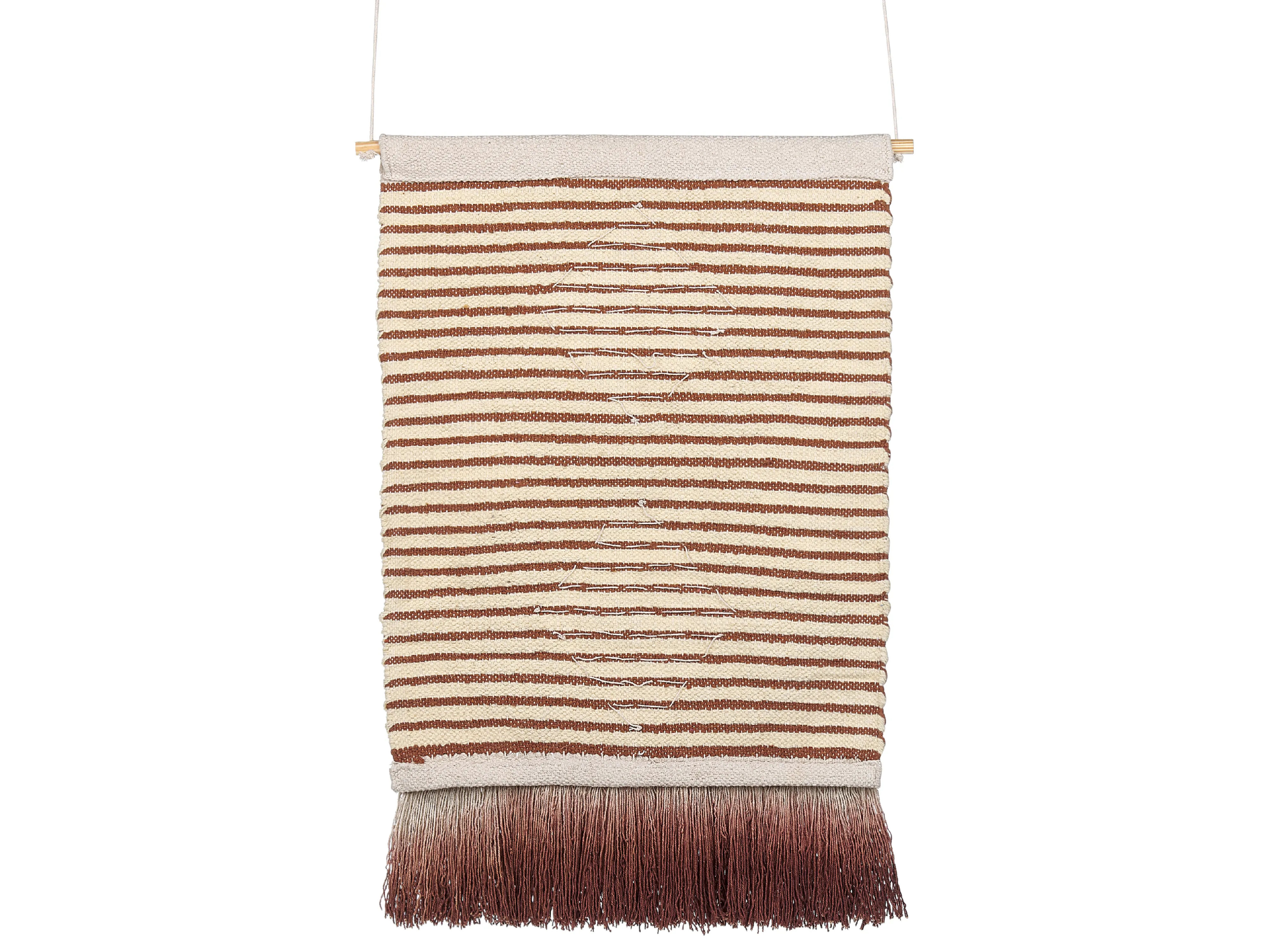 Stoffen wanddecoratie SABO Katoen 75 cm Beige