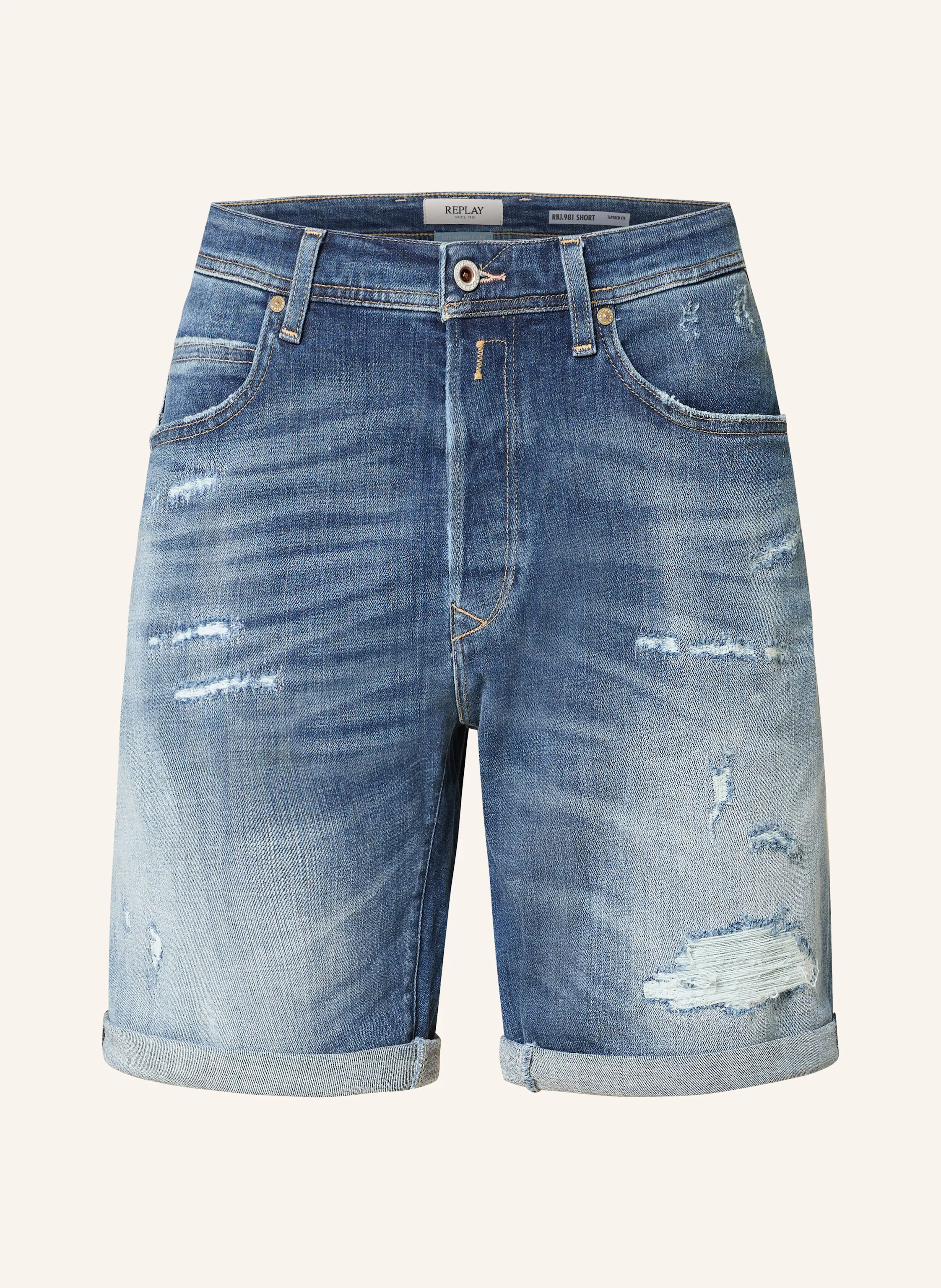 REPLAY Jeansshorts Tapered Fit