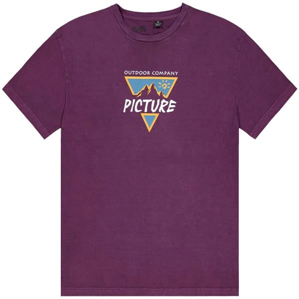 T-shirt PICTURE POENY TEE PURPLE WINE WASHED