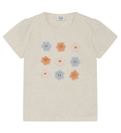 Hust and Claire T-Shirt - Aliana - Whisper Melange m. Blumen