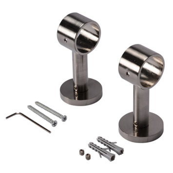 Plafondsteun 5 cm voor 28 mm gordijnroede RVS kleur 2 stuks