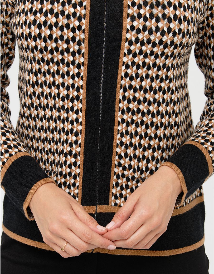 Gilet Jacquard beige