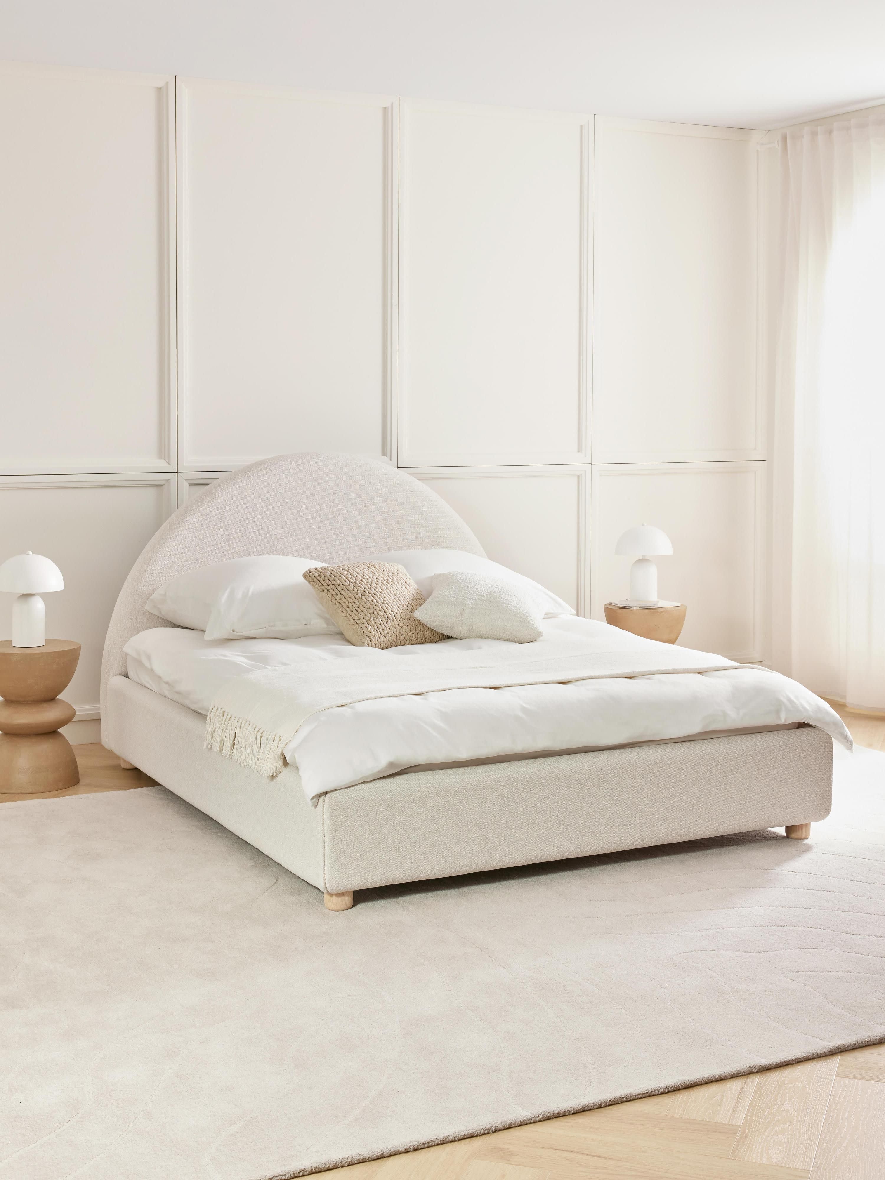 Gestoffeerd bed Ebba met opbergruimte