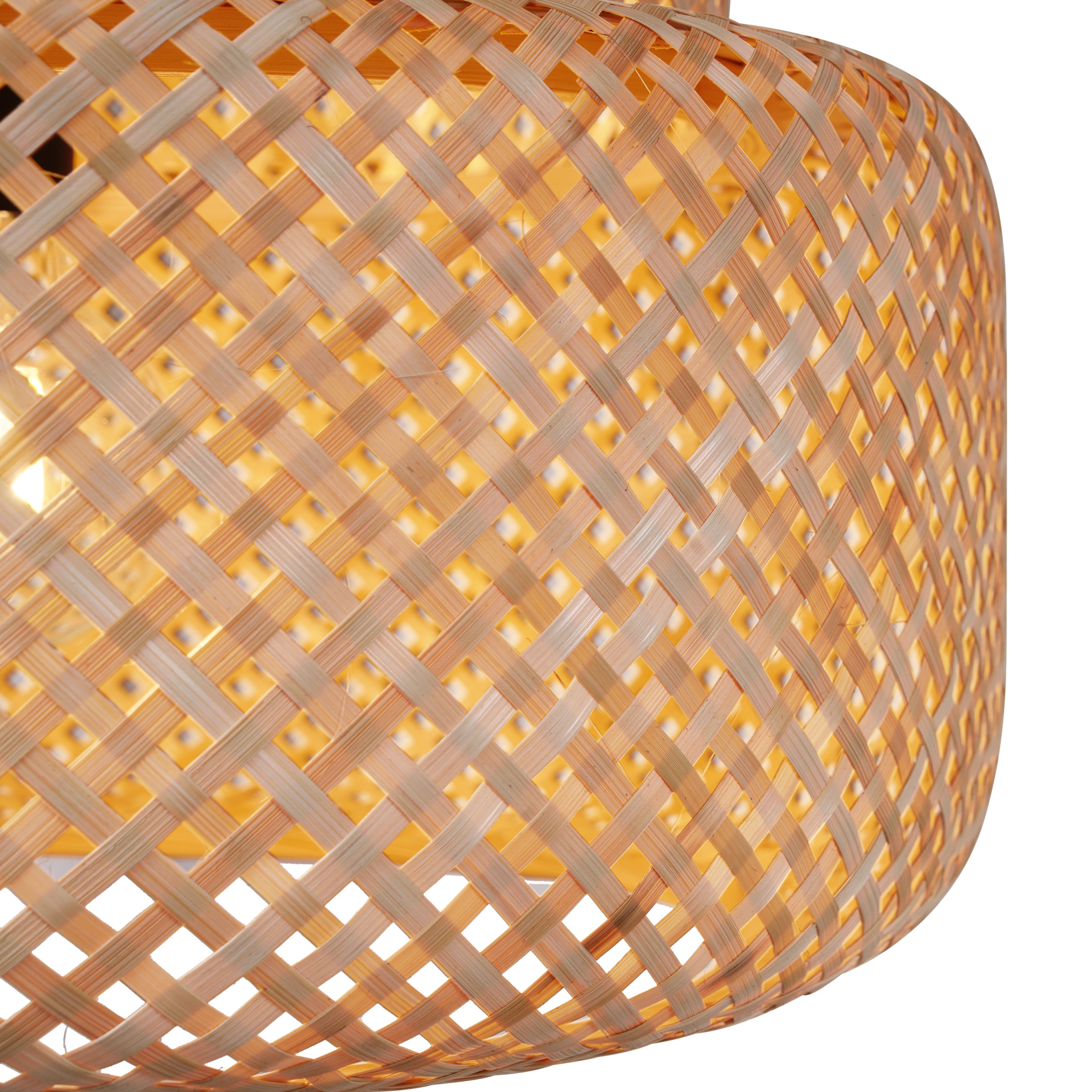 Japandi hanglamp zwart met bamboe- Kea