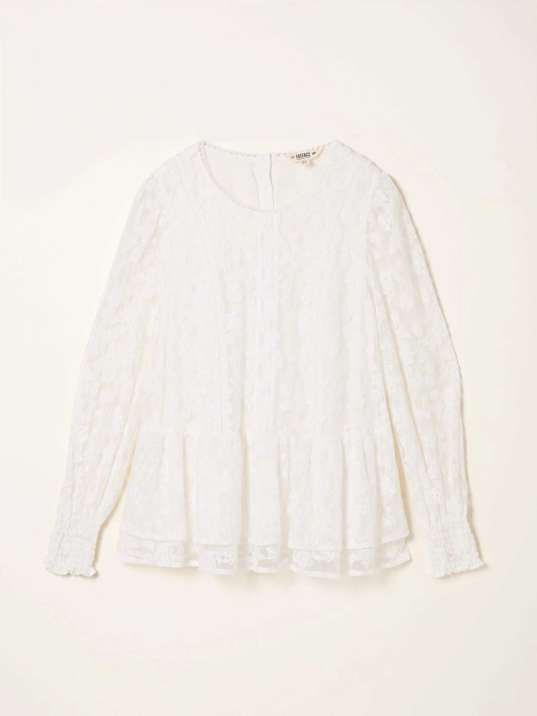 Ivoor - FatFace Lace Round Neck Top