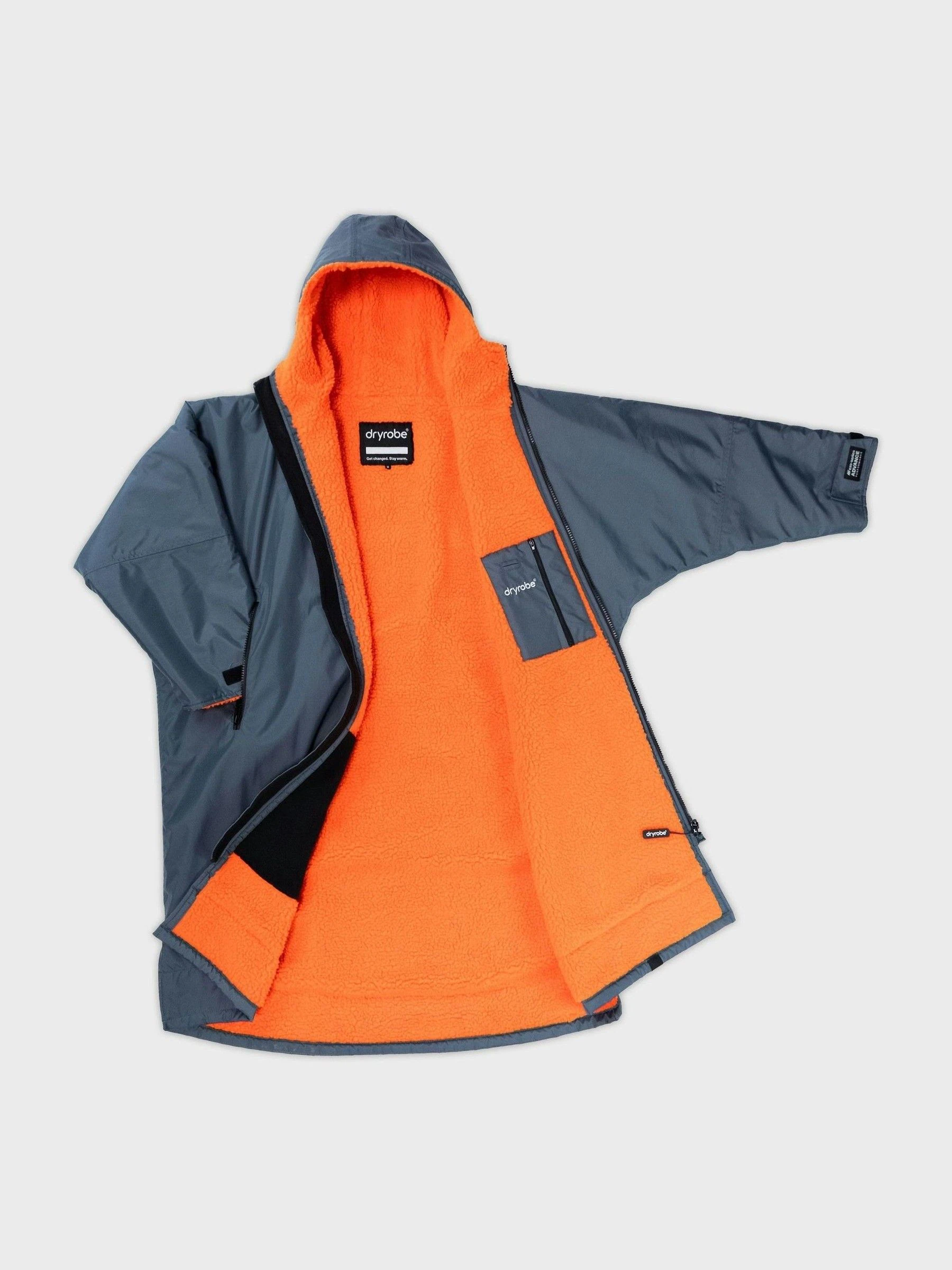 Donkergrijs/oranje - dryrobe Advance Adult Long Sleeve Changing Coats