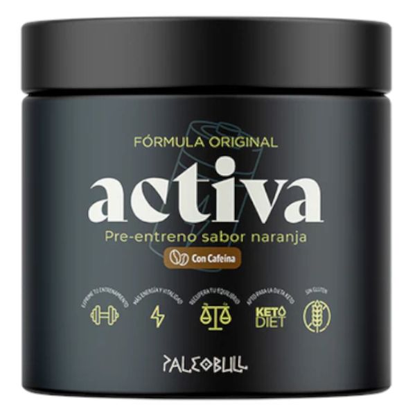 Paleobull Activa Pré-treino Com Cafeína Laranja 225g