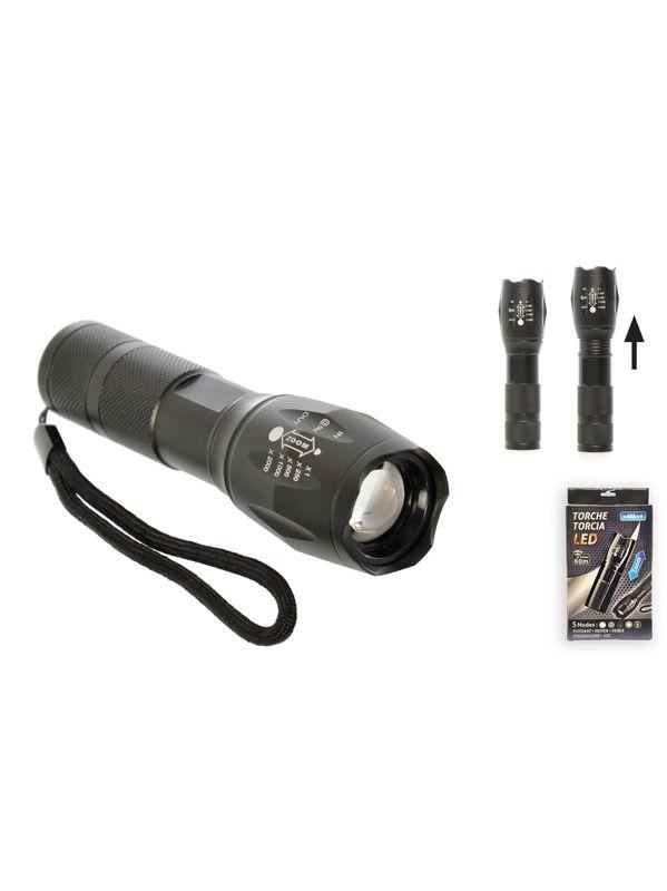 TORCHE ALUMINIUM 5W 5 FONCTIONS WATERPROOF