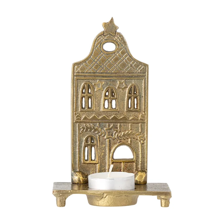 Bloomingville - Crista Teelichthalter, L 9 x H 17 cm, gold