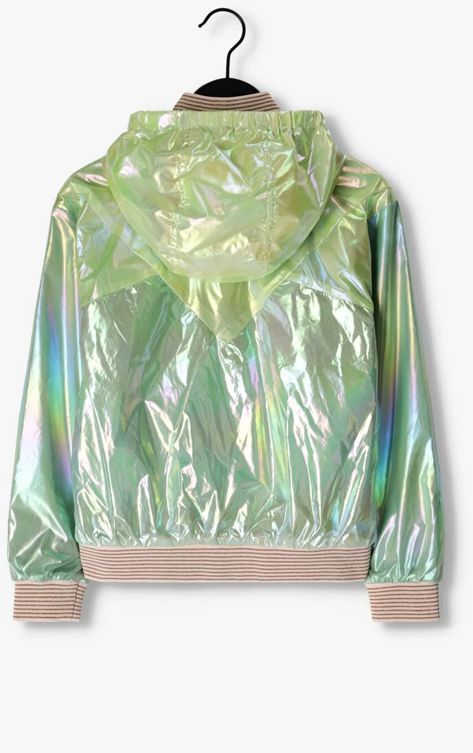 LIKE FLO metallic like flo jack hooded colourblock jacket