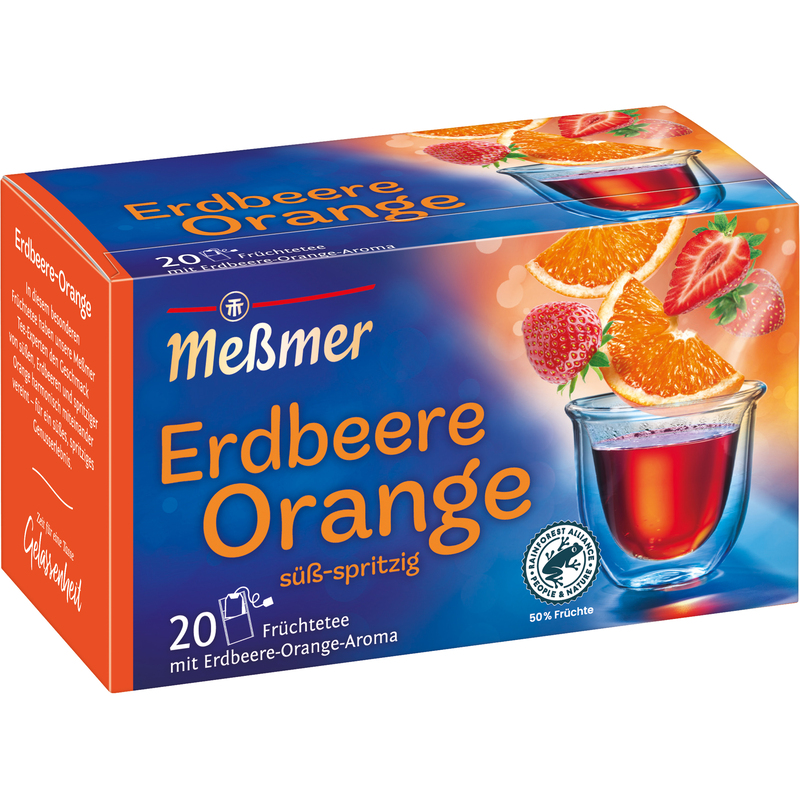 Messmer Tee Erdbeere-Orange, 20 Stück