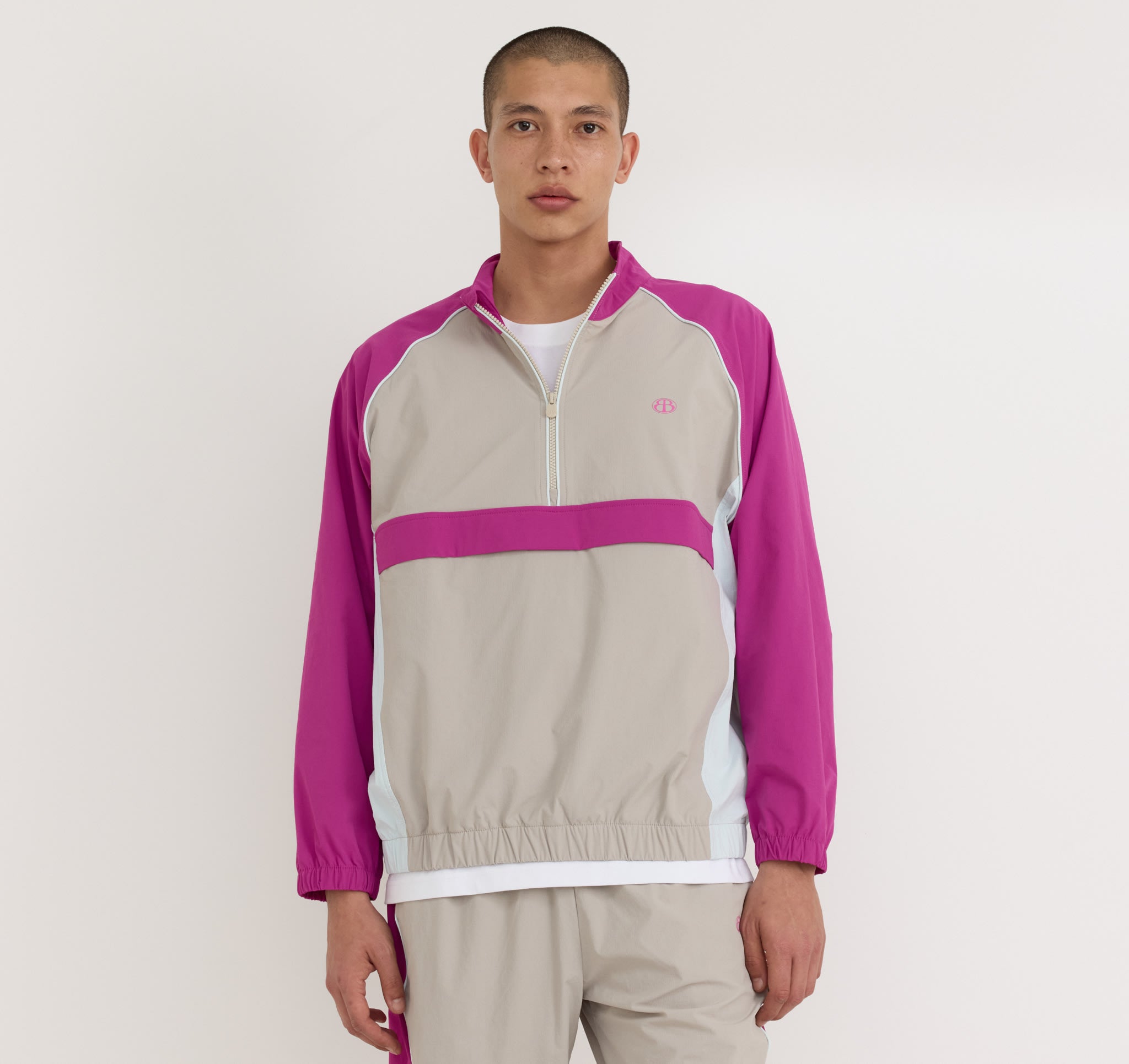RECYCLED NYLON<br>Track Half Zip Jacket