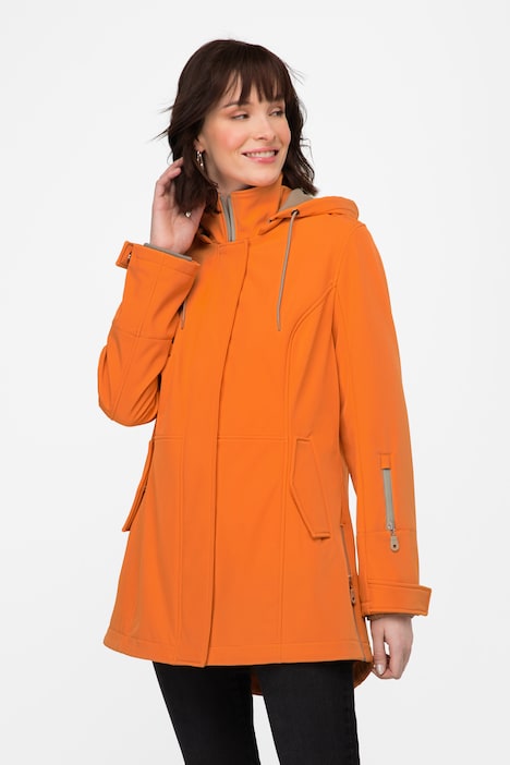 Softshell-Jacke, wasserabweisend, Kapuze