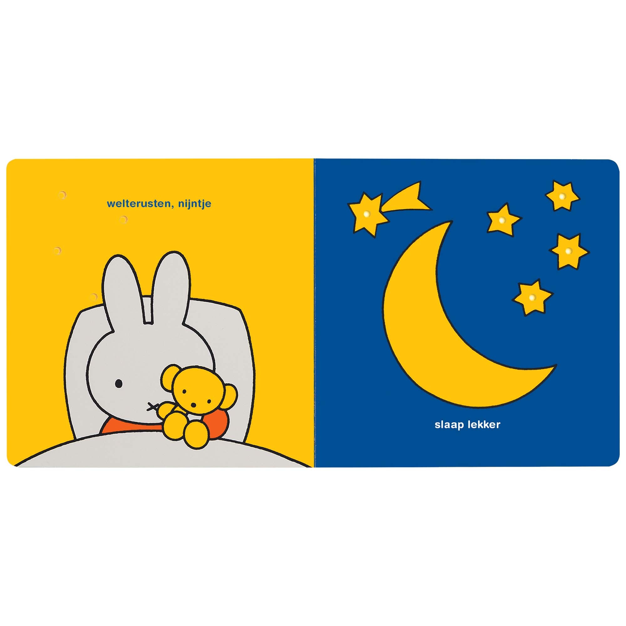 weltruste nijntje, met lichtjes op elke pagina  - kinderboeken - Prénatal