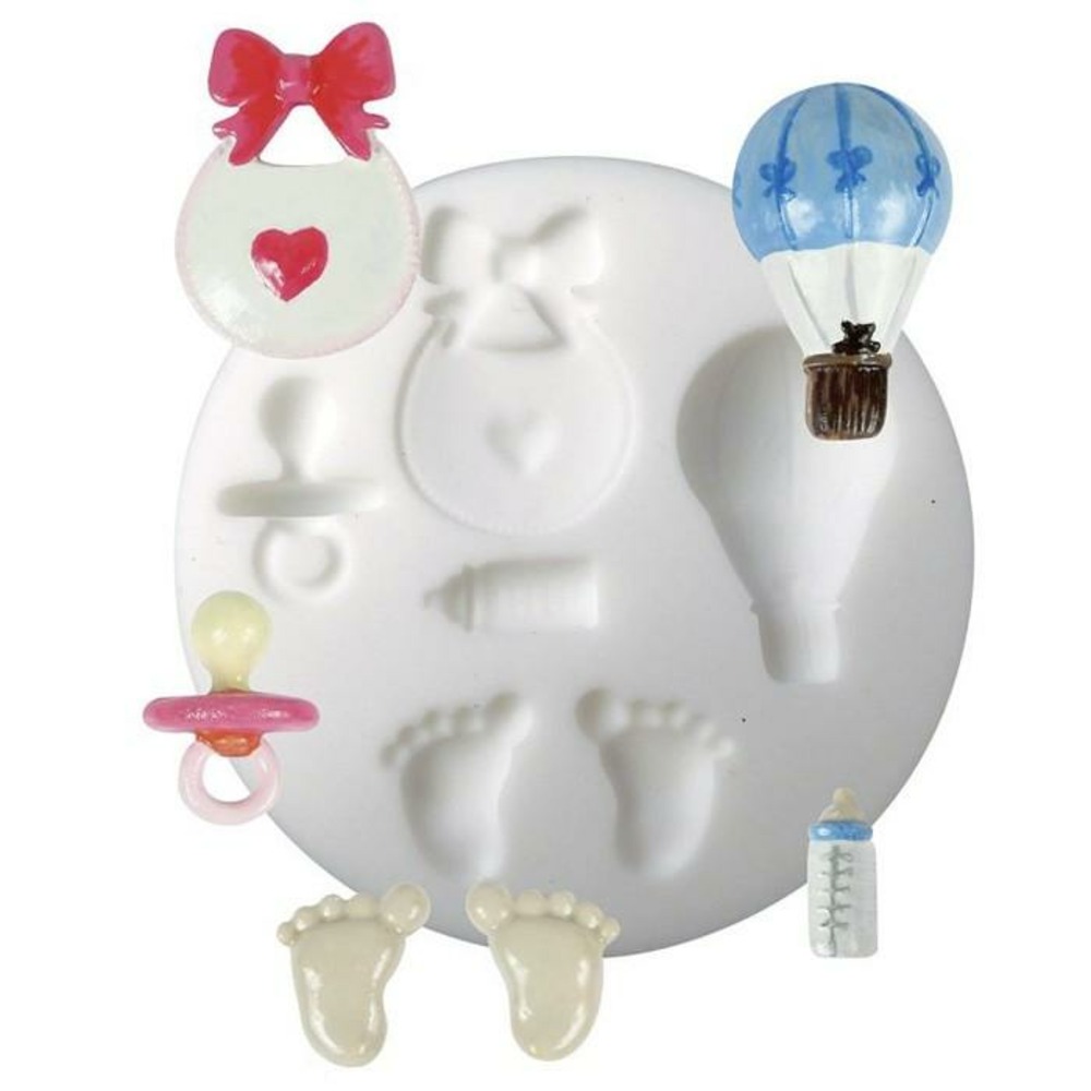 Mini moule en silicone pour pâte polymère - naissance