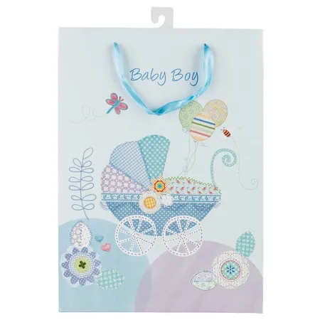 Idena Geschenktasche Geburt Junge Baby Boy, blau