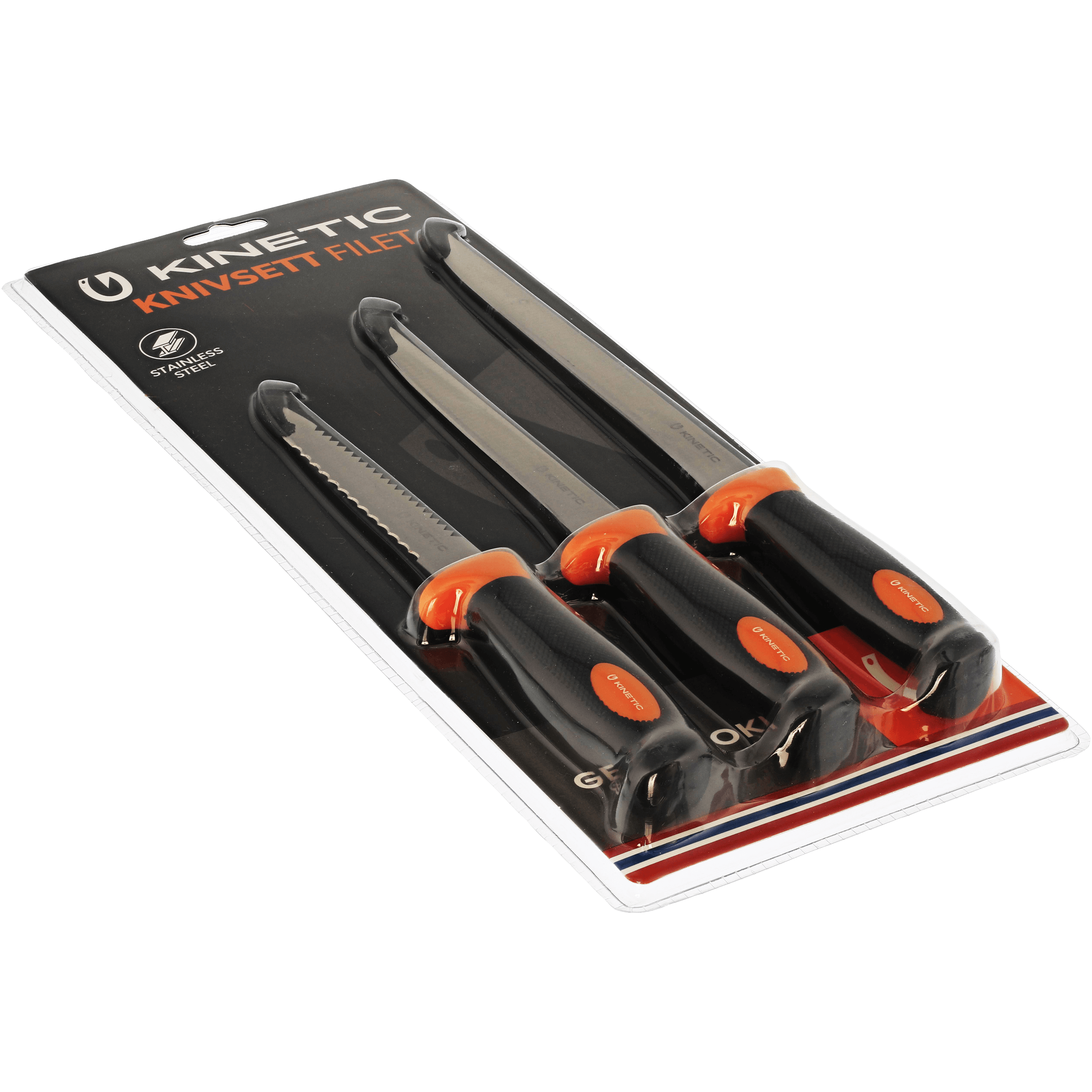Kinetic Knivsett Filet 3 pcs - Tilbehør fiske