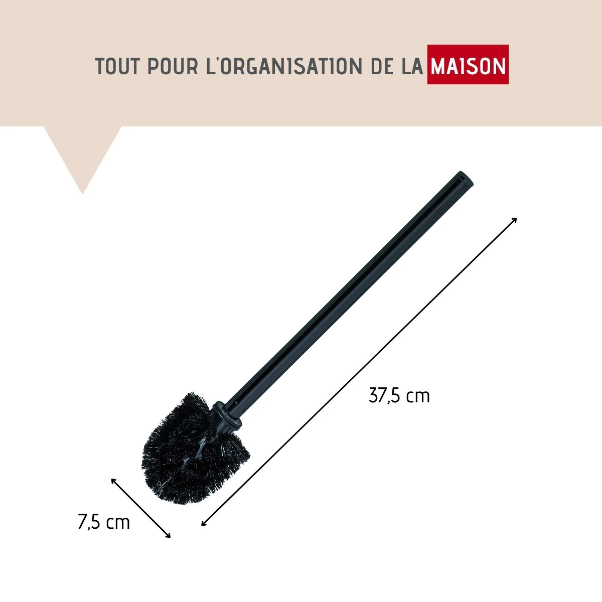 Brosse wc de rechange noir mat New York Fackelmann