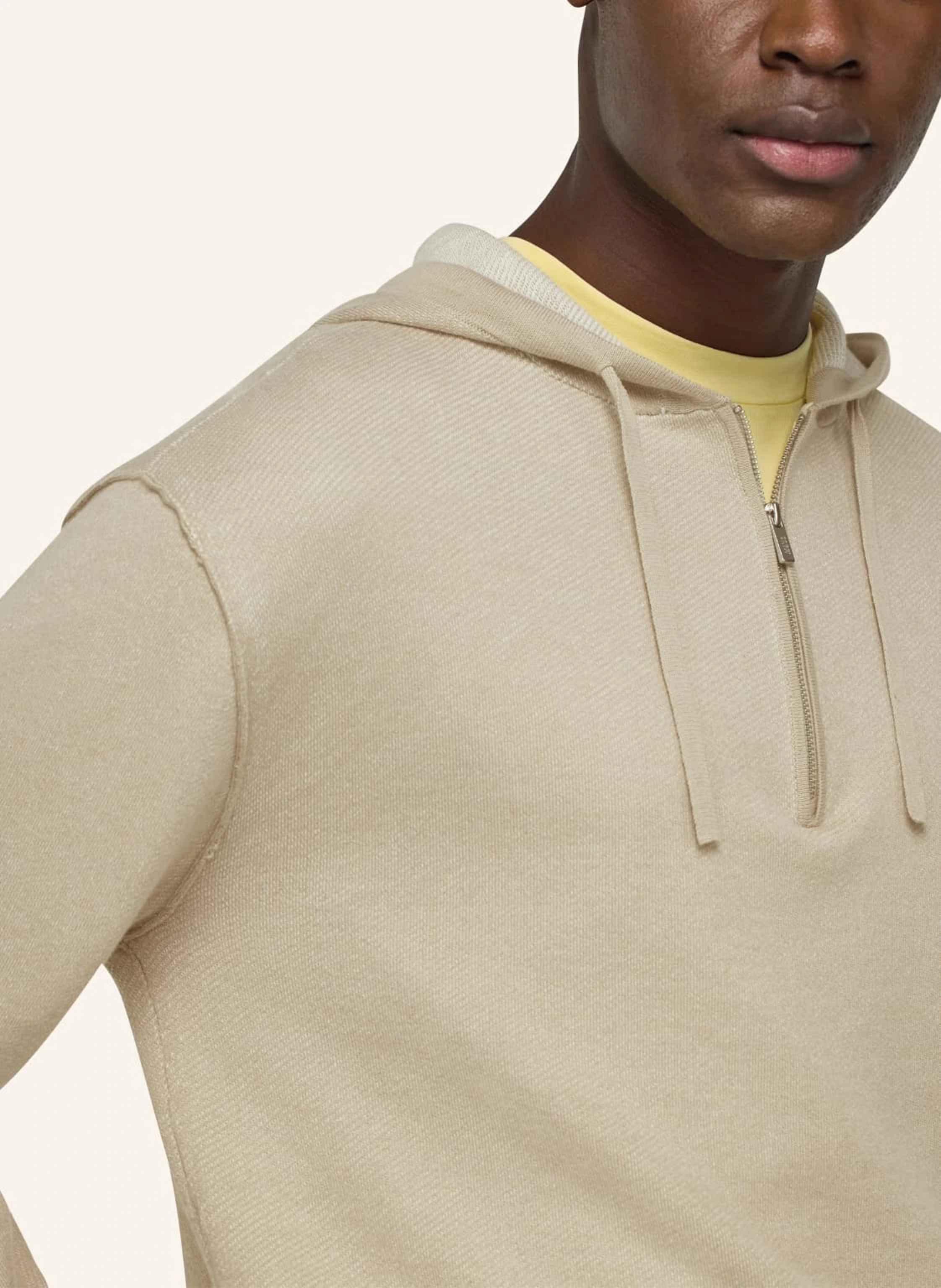 BOGGI MILANO Strick-Hoodie mit Seide