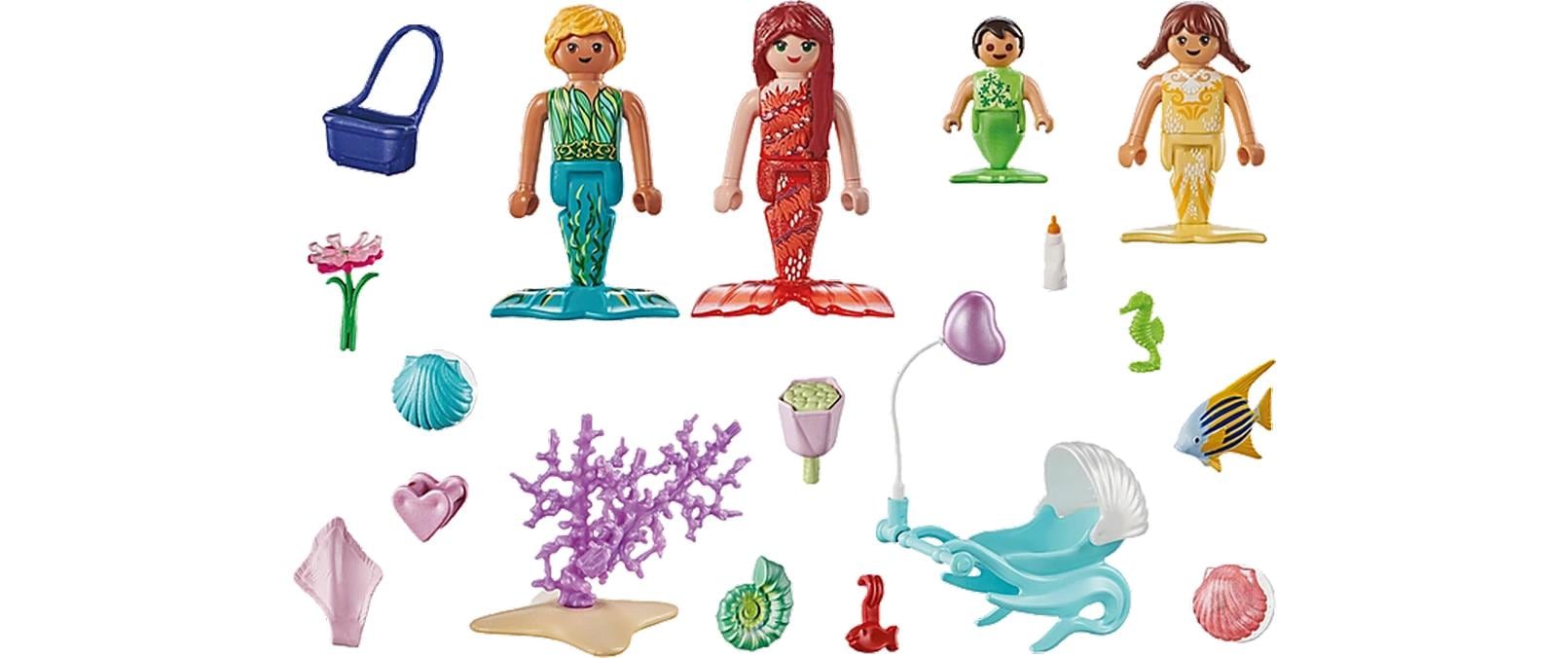 Playmobil® Spielbausteine »Princess Magic Liebevolle Meerjungfrauenfamilie 71469«