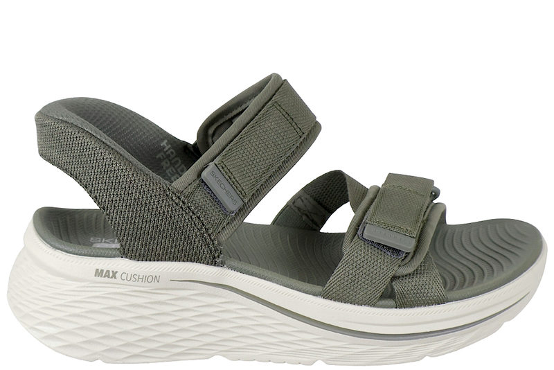 SKECHERS MAX CUSHIONING ELITE 2.0 SANDAL - ZOE OLIVE GREEN SLIP-INS SANDAL