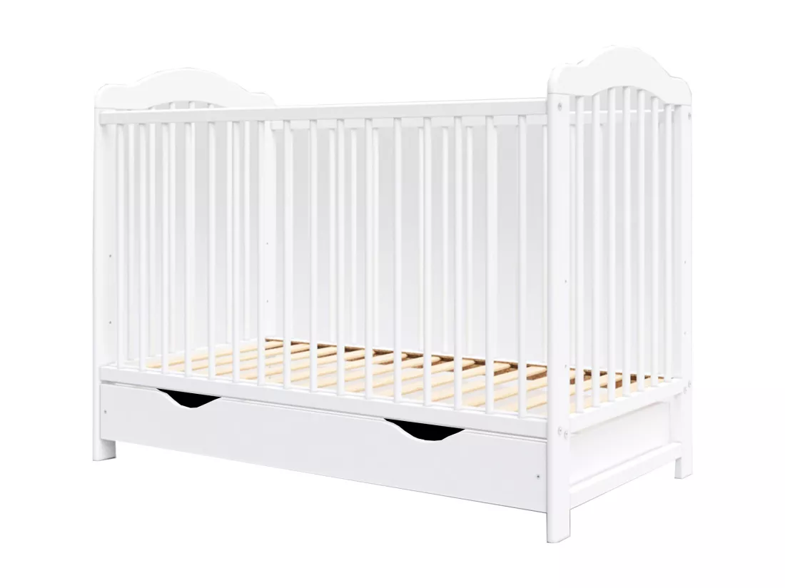 Lit bébé évolutif avec tiroir - CHIARA - 120x60 cm