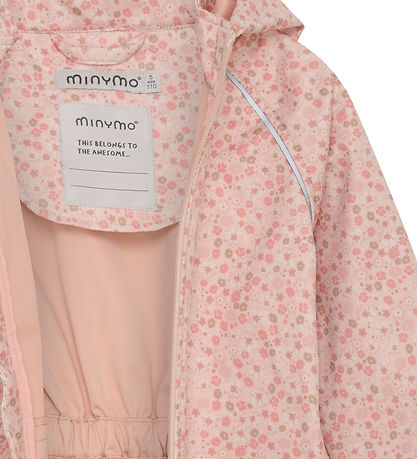 Minymo Softshelljacke - Peach Beige m. Blumen