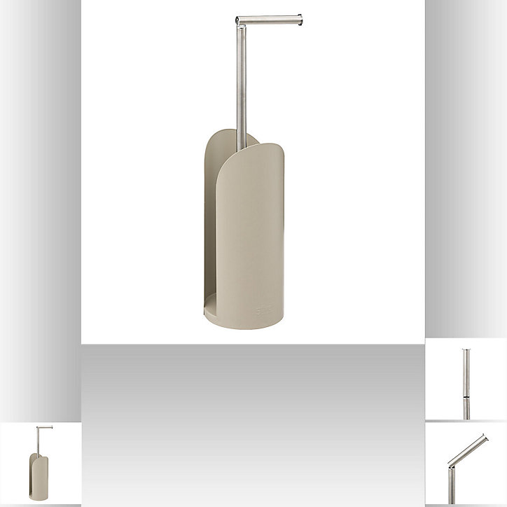 Dérouleur de papier de toilette avec tige, coloris lin, 5Five