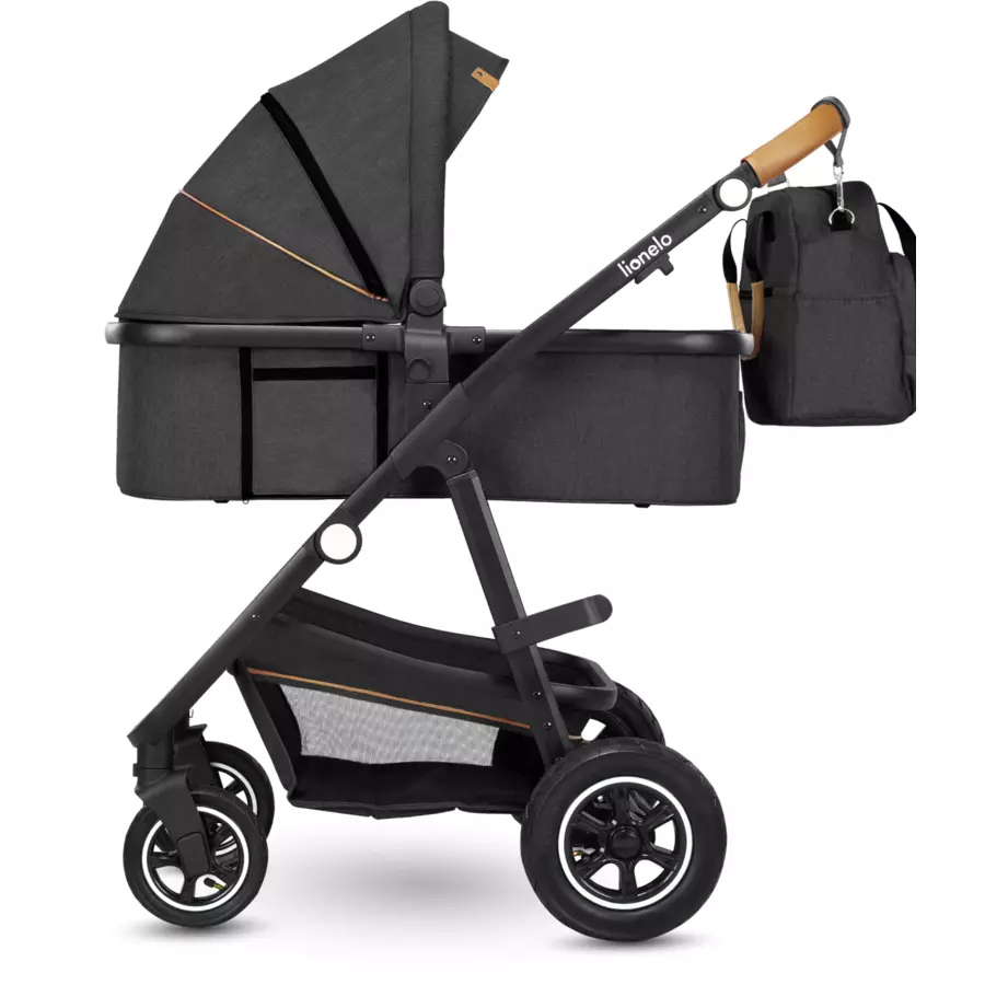 lionelo Kombikinderwagen Amber 3 in 1 Grey Graphite
